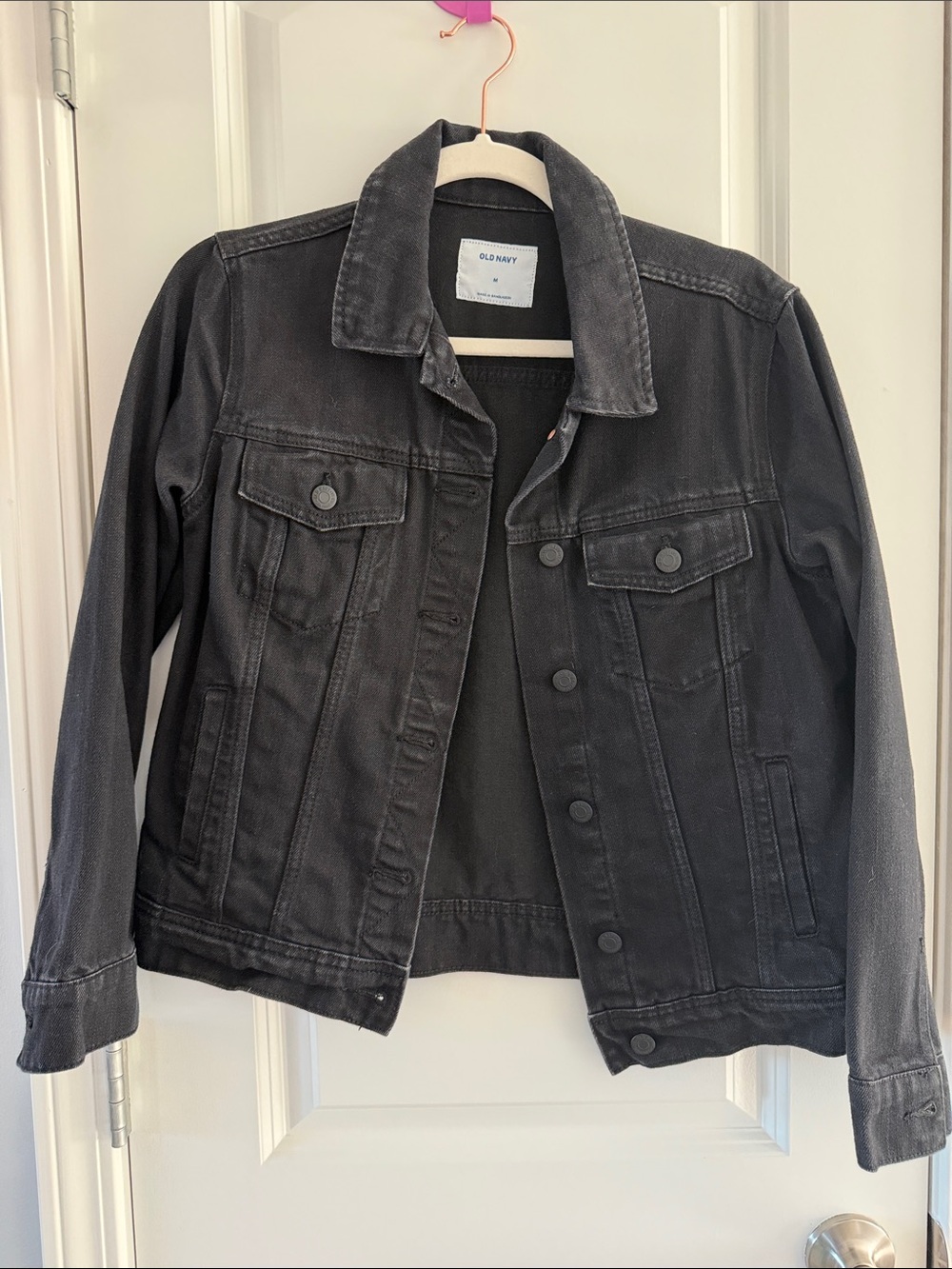 Old Navy Black Washed Denim Jacket